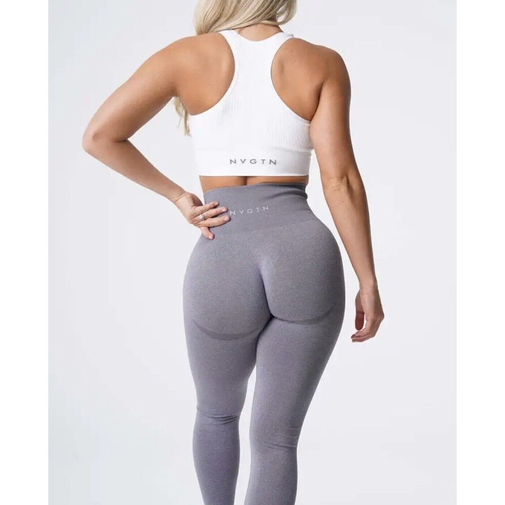 NVGTN Contour Seamless Leggings Heather Gray Size‎  Medium Pants Full Length